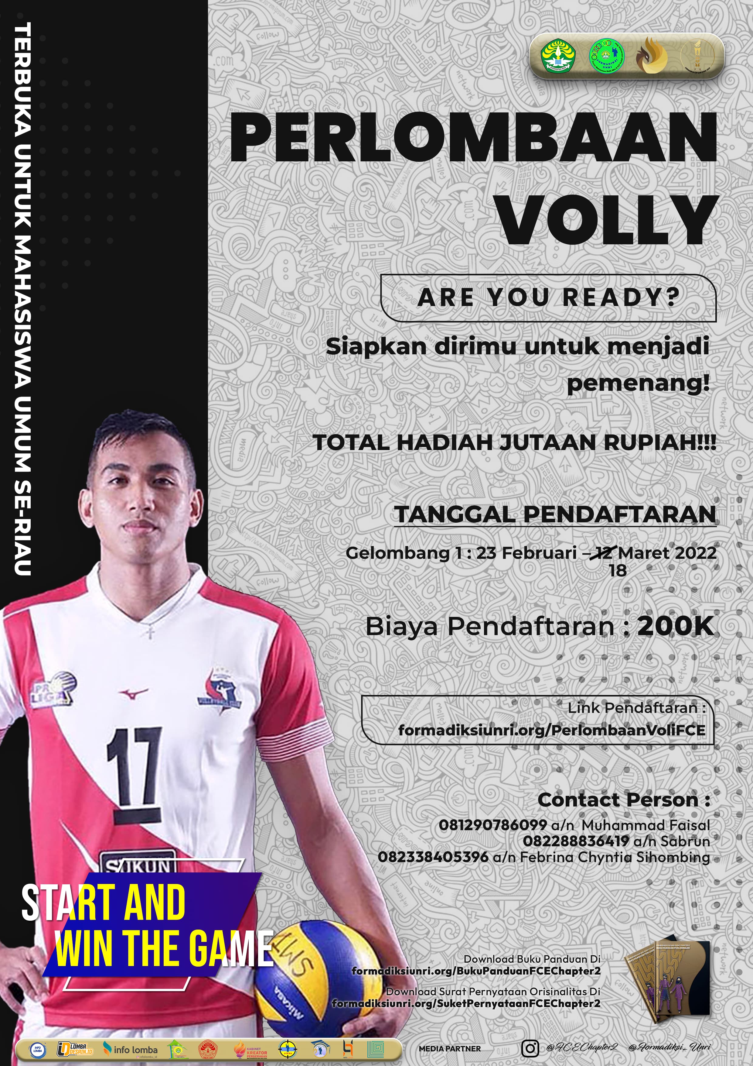 Formadiksi Cup and Event volleyball competition poster